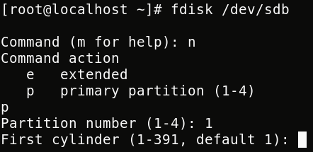 HOW TO CREATE A SWAP PARTITION IN REDHAT/CENTOS/FEDORA Assign Cylinder to Partition
