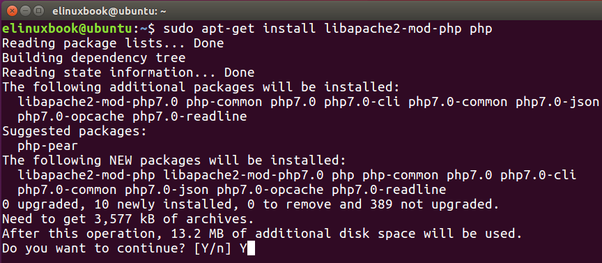 Installing PHP