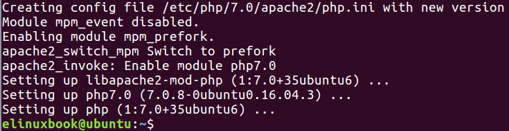 PHP Installed Successfully