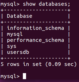 Listing Created Databases