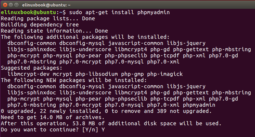 Installing PHPMyAdmin