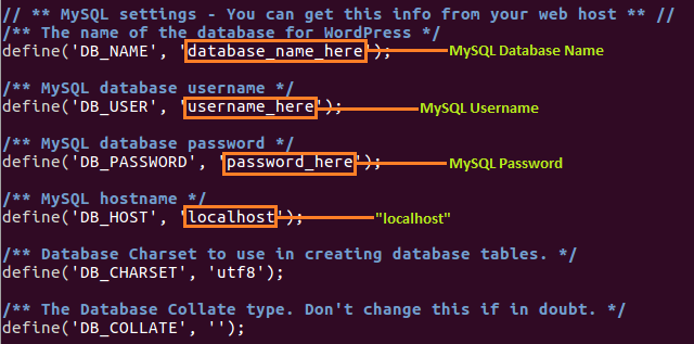 Need to Configure MySQL Database with WordPress Configuration File