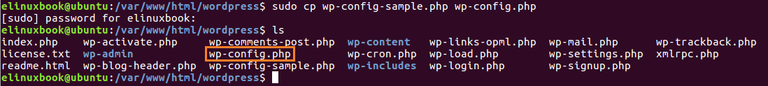 Create WordPress Configuration File