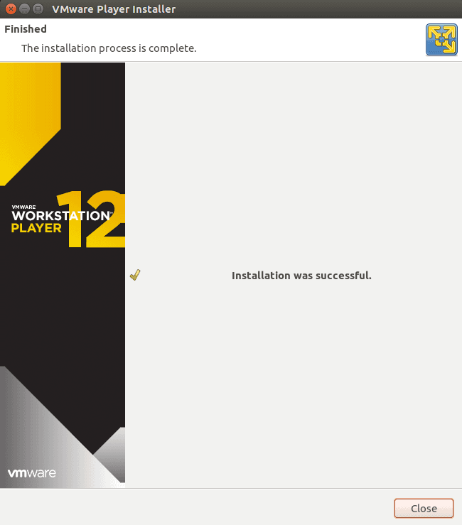 HOW TO INSTALL VMWARE PLAYER 12 ON UBUNTU 16.04 Vmware Workstation Player 12 Installed