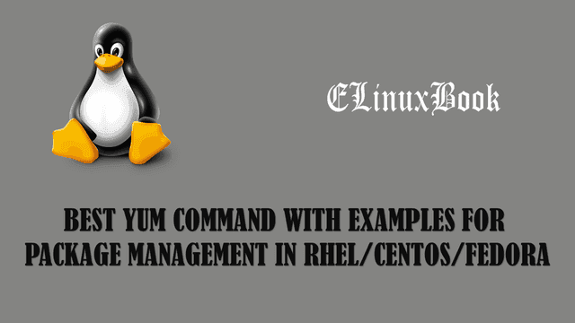 yum command with examples a Package Manager