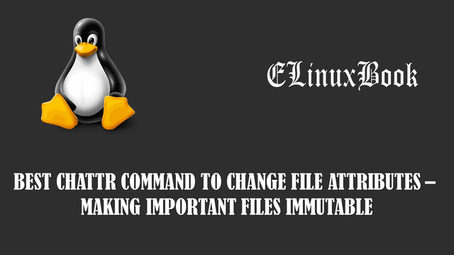 chattr command to change file attributes – making important files immutable