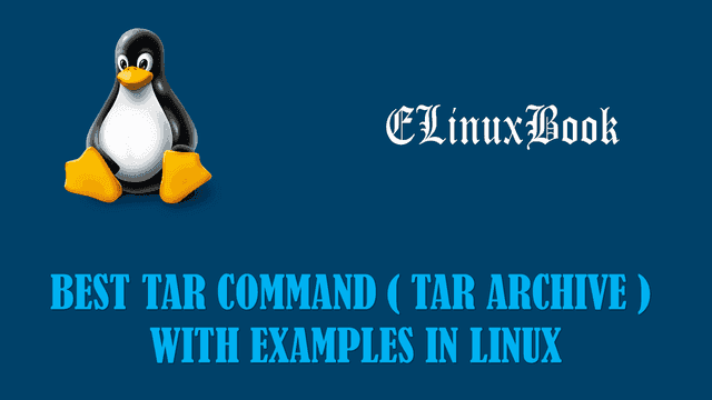 tar command tar archive with examples