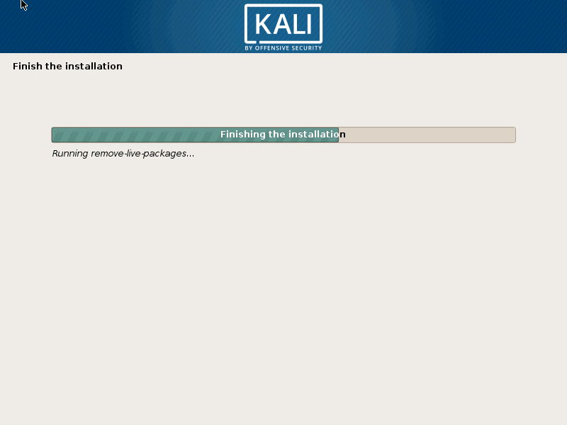 Finishing Kali Linux Installation