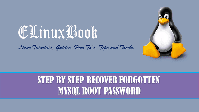 STEP BY STEP RECOVER FORGOTTEN MYSQL ROOT PASSWORD