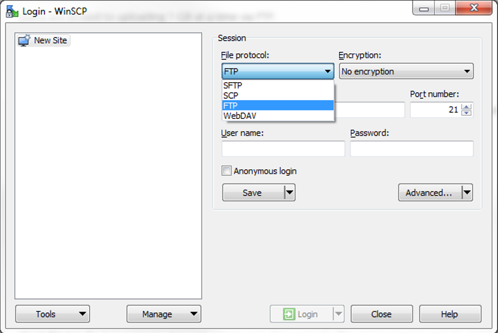 WINSCP FTP CLIENT